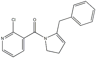 2-Chloro-3-[(4,5-dihydro-2-benzyl-1H-pyrrol)-1-ylcarbonyl]pyridine Struktur