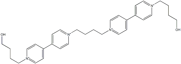 1,1''-(1,4-Butanediyl)bis[1'-(4-hydroxybutyl)-4,4'-bipyridinium] Struktur