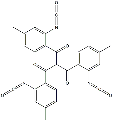 Tris(4-methyl-2-isocyanatobenzoyl)methane Struktur