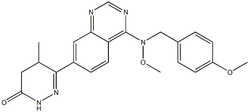 4,5-Dihydro-5-methyl-6-[4-(4-methoxymethoxybenzylamino)quinazolin-7-yl]pyridazin-3(2H)-one Struktur