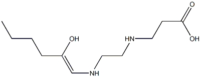 3-[N-[2-[N-(2-Hydroxy-1-hexenyl)amino]ethyl]amino]propionic acid Struktur