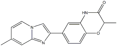 6-(7-Methyl-imidazo[1,2-a]pyridin-2-yl)-2-methyl-2H-1,4-benzoxazin-3(4H)-one Struktur