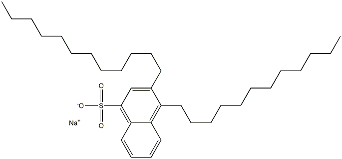 3,4-Didodecyl-1-naphthalenesulfonic acid sodium salt Struktur