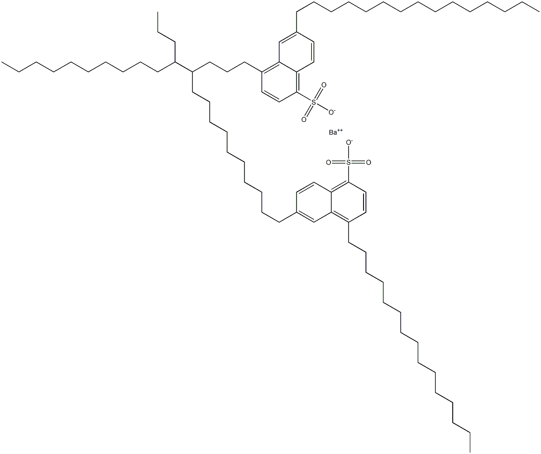 Bis(4,6-dipentadecyl-1-naphthalenesulfonic acid)barium salt Struktur