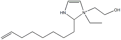 1-Ethyl-1-(2-hydroxyethyl)-2-(7-octenyl)-4-imidazoline-1-ium Struktur