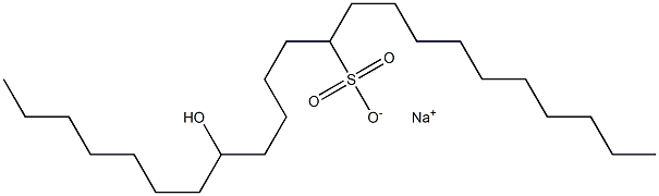 16-Hydroxytricosane-11-sulfonic acid sodium salt Struktur