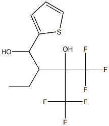 2-Ethyl-1-(2-thienyl)-4,4,4-trifluoro-3-trifluoromethyl-1,3-butanediol Struktur