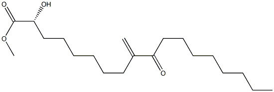 (2R)-2-Hydroxy-9-methylene-10-oxooctadecanoic acid methyl ester Struktur