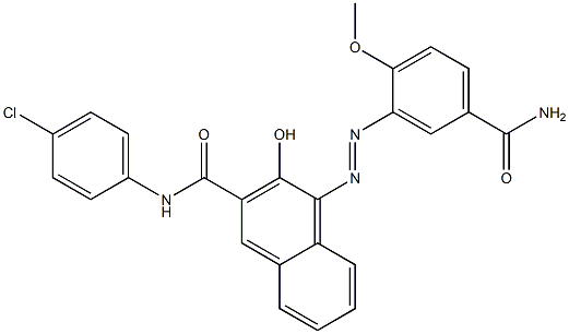 4-(5-Carbamoyl-2-methoxyphenylazo)-N-(4-chlorophenyl)-3-hydroxy-2-naphthamide Struktur