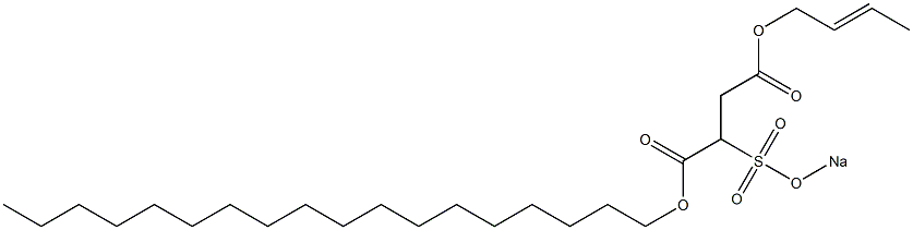 2-(Sodiosulfo)succinic acid 1-octadecyl 4-(2-butenyl) ester Struktur