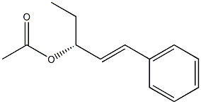 [E,R,(+)]-1-Phenyl-1-pentene-3-ol acetate Struktur