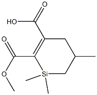 1,1,5-Trimethyl-1-sila-2-cyclohexene-2,3-bis(carboxylic acid methyl) ester Struktur