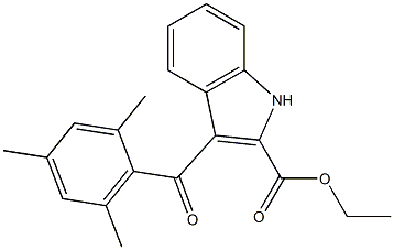 3-(2,4,6-Trimethylbenzoyl)-1H-indole-2-carboxylic acid ethyl ester Struktur