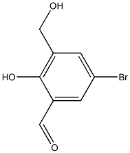 2-Hydroxy-3-(hydroxymethyl)-5-bromobenzaldehyde Struktur