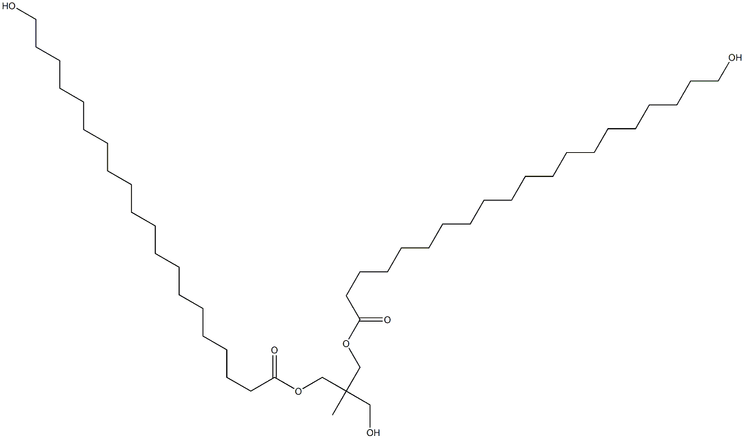 Bis(20-hydroxyicosanoic acid)2-(hydroxymethyl)-2-methyl-1,3-propanediyl ester Struktur