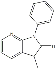 1,3-Dihydro-3-methyl-1-phenyl-2H-pyrrolo[2,3-b]pyridin-2-one Struktur