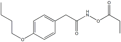 N-Propionyloxy-2-(4-butoxyphenyl)acetamide Struktur