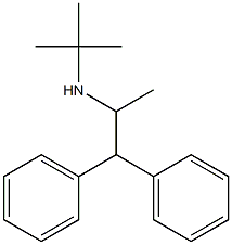 1-Methyl-N-tert-butyl-2,2-diphenylethan-1-amine Struktur