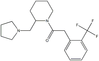 1-[(2-Trifluoromethylphenyl)acetyl]-2-(1-pyrrolidinylmethyl)piperidine Struktur