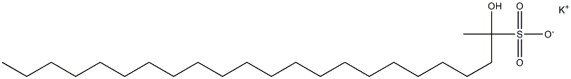 2-Hydroxytricosane-2-sulfonic acid potassium salt Struktur