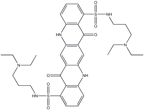 N,N'-Bis[3-(diethylamino)propyl]-5,7,12,14-tetrahydro-7,14-dioxoquino[2,3-b]acridine-1,8-disulfonamide Struktur