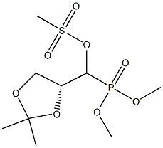 [(R)-(2,2-Dimethyl-1,3-dioxolan-4-yl)(methylsulfonyloxy)methyl]phosphonic acid dimethyl ester Struktur