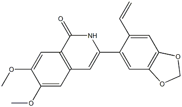 3-(2-Ethenyl-4,5-methylenedioxyphenyl)-6,7-dimethoxyisoquinolin-1(2H)-one Struktur