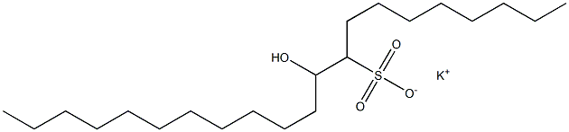 10-Hydroxyhenicosane-9-sulfonic acid potassium salt Struktur