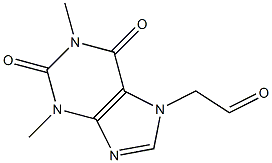 1,3-Dimethyl-2,6-dioxo-1,2,3,6-tetrahydro-7H-purine-7-acetaldehyde Struktur