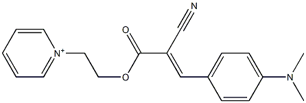 1-[2-[[2-Cyano-3-[4-(dimethylamino)phenyl]-1-oxo-2-propenyl]oxy]ethyl]pyridinium Struktur