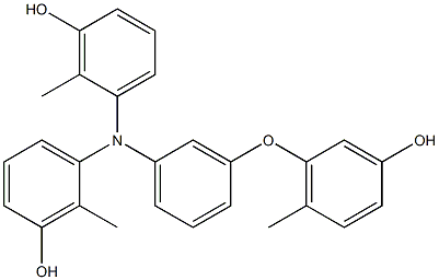 N,N-Bis(3-hydroxy-2-methylphenyl)-3-(3-hydroxy-6-methylphenoxy)benzenamine Struktur