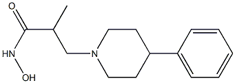 2-Methyl-3-(4-phenylpiperidino)propionohydroxamic acid Struktur