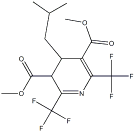 3,4-Dihydro-2,6-bis(trifluoromethyl)-4-isobutylpyridine-3,5-dicarboxylic acid dimethyl ester Struktur