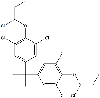 1,1'-[Isopropylidenebis(2,6-dichloro-4,1-phenyleneoxy)]bis(1-chloropropane) Struktur