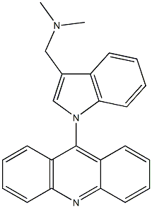 1-(Acridin-9-yl)-3-dimethylaminomethyl-1H-indole Struktur