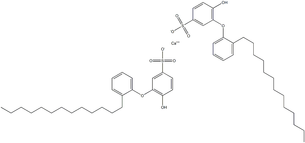 Bis(6-hydroxy-2'-tridecyl[oxybisbenzene]-3-sulfonic acid)calcium salt Struktur