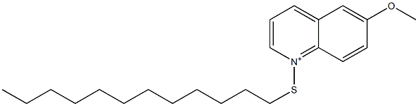 1-Dodecylthio-6-methoxyquinolinium Struktur