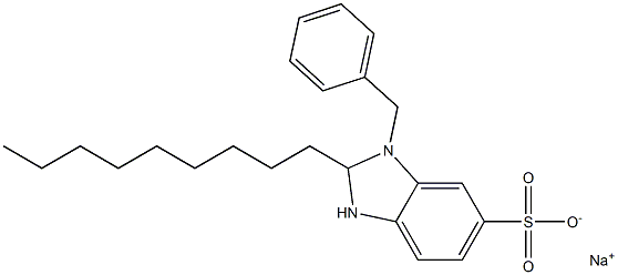 1-Benzyl-2,3-dihydro-2-nonyl-1H-benzimidazole-6-sulfonic acid sodium salt Struktur