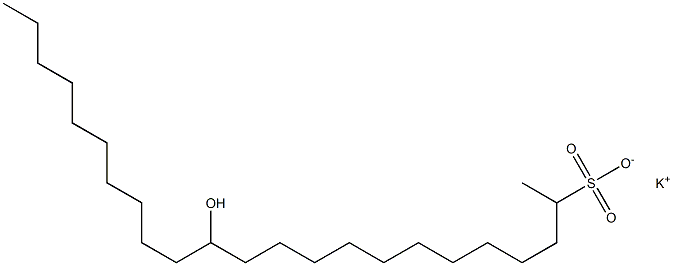 13-Hydroxytricosane-2-sulfonic acid potassium salt Struktur