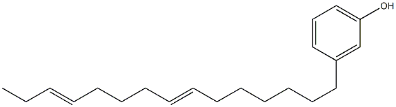 3-(7,12-Pentadecadienyl)phenol Struktur