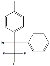 1-Bromo-1-phenyl-1-(4-methylphenyl)-2,2,2-trifluoroethane Struktur