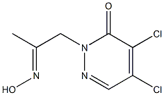 4,5-Dichloro-2-[(E)-2-(hydroxyimino)propyl]pyridazin-3(2H)-one Struktur