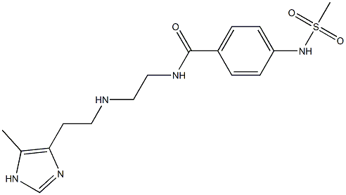 N-[2-[2-(5-Methyl-1H-imidazol-4-yl)ethylamino]ethyl]-4-methylsulfonylaminobenzamide Struktur