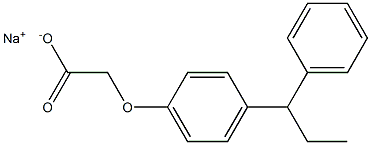 2-[4-(1-Phenylpropyl)phenoxy]acetic acid sodium salt Struktur