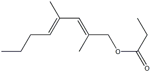 Propionic acid 2,4-dimethyl-2,4-octadienyl ester Struktur