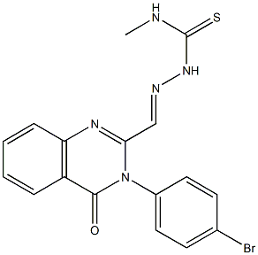 3-(4-Bromophenyl)-2-[[[methylamino]thiocarbonylamino]iminomethyl]quinazolin-4(3H)-one Struktur