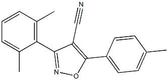 5-(4-Methylphenyl)-3-(2,6-dimethylphenyl)-isoxazole-4-carbonitrile Struktur