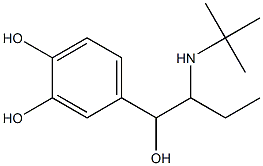 1-(3,4-Dihydroxyphenyl)-2-tert-butylamino-1-butanol Struktur