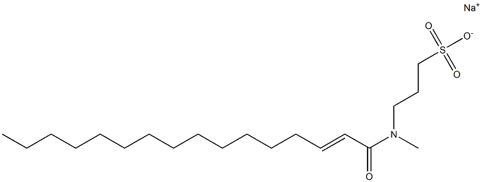 3-[N-(2-Hexadecenoyl)-N-methylamino]-1-propanesulfonic acid sodium salt Struktur