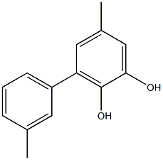 3-(3-Methylphenyl)-5-methylbenzene-1,2-diol Struktur